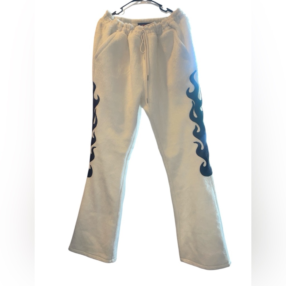 CREAM "SAINTS" MOHAIR STACKED PANTS - Picture 6 of 7